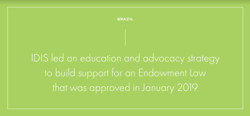 In Brazil, <a href="/IDIS_Noticias/">IDIS</a> led a very important education and advocacy strategy to build support for an Endowment Law that passed early this year. Find out how they did it in their impact case bit.ly/EEcases_IDIS published by <a href="/wings_info/">WINGS</a>