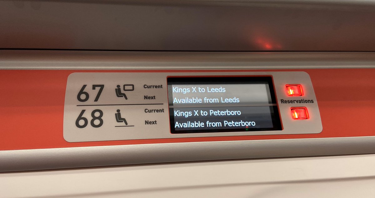 razdy's tweet photo. At last! Improving passenger experience during rush hour chaos by having these signages on these new #LNER #Azuma trains. Hopefully, the end of pre-departure skirmishes for the no-bookings unfortunates.  

#LondonToLeeds #Quietcoach https://t.co/sQfWcLZDBX