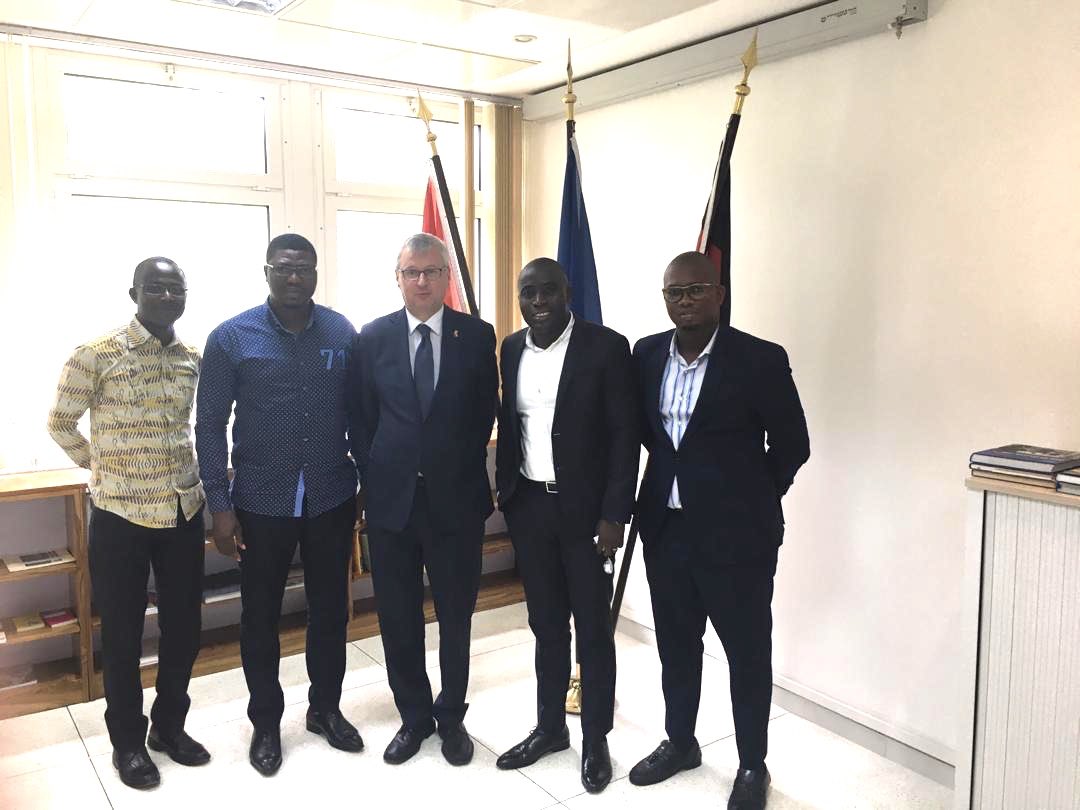 TogoUpf's tweet photo. #Togo #Media Visite de courtoise du bureau de l’UPF-Togo ce jour au nouvel ambassadeur D’allemagne #MatthiasVeltin. Au menu des échanges: présentation de l’organisation, Presse togolaise, Maison de la presse et Assises de Yaoundé. https://t.co/TTepAh3ji7
