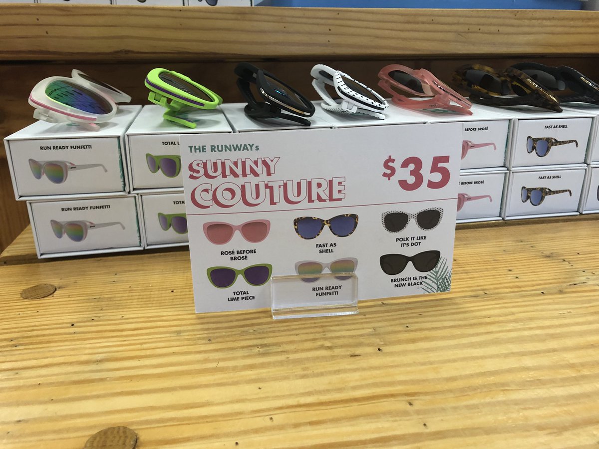 FFFortMill's tweet image. We are so thrilled to have in stock the all new @rungoodr Sunny Couture sunglasses in stock! Check them out while supplies last! #goodr #fleetfeetfortmill #lead #runningsunglasses