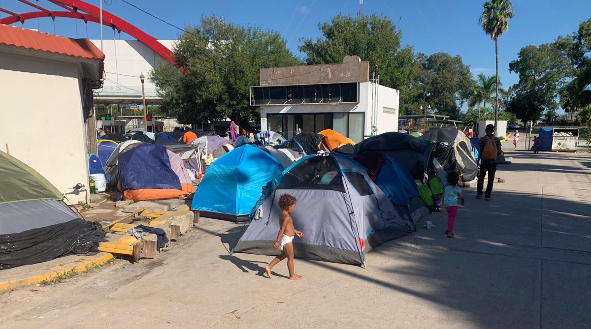 Tent camp in Matamoros, MX.