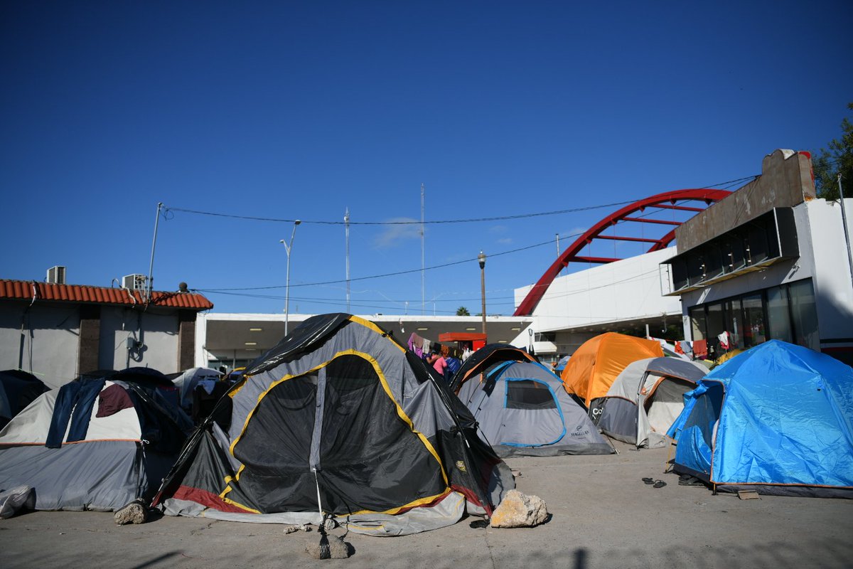 Tent camp in Matamoros, MX.