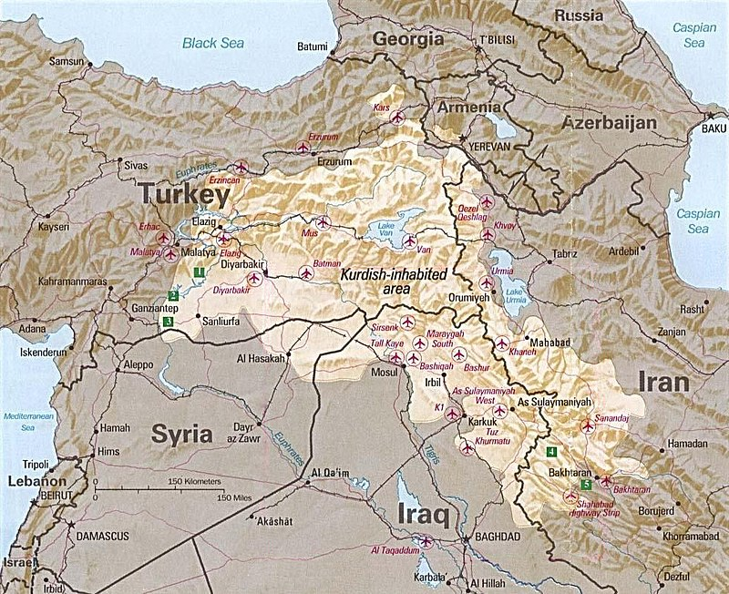 Rasputinish's tweet photo. Ancient #Kurdish Lands within #SyrianBorders are but a small sliver along NE Border plus a small enclave north of #Aleppo. Unfortunately #Syria's #Kurds appeared to believe their new #ethnoState should extend from the #Euphrates River to #Iraqi Border!
Not going to happen!! https://t.co/S4gDzzHKsj
