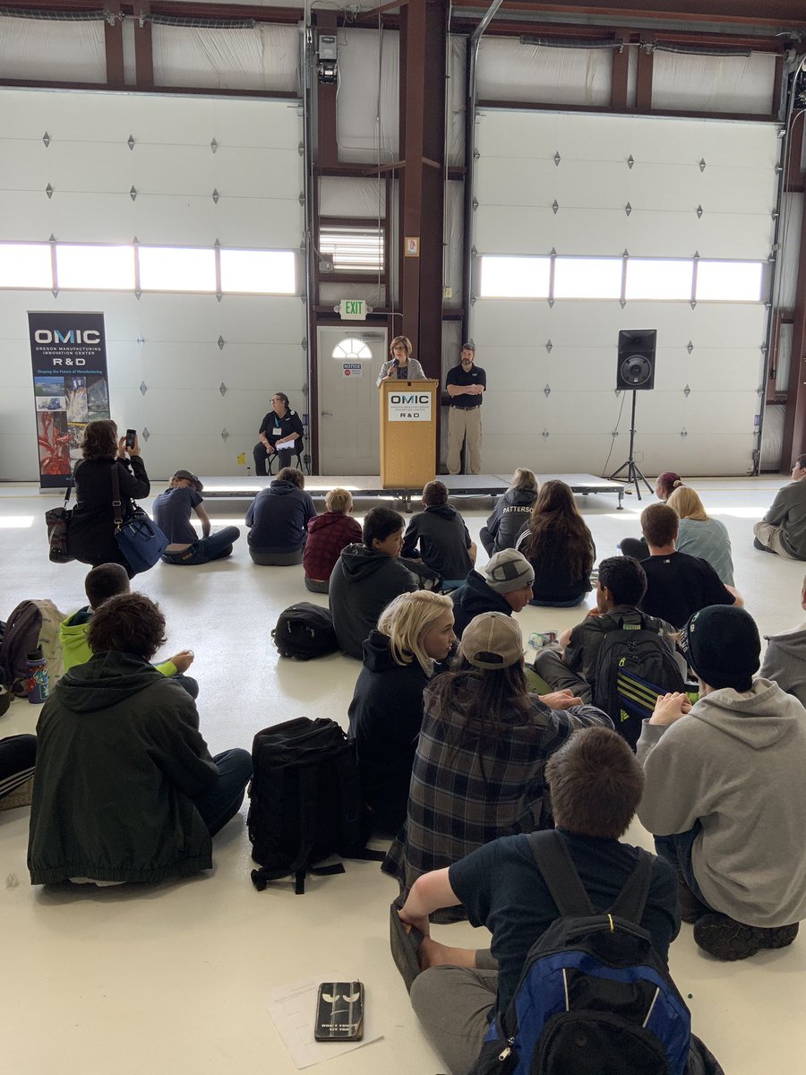 WarriorSTEM's tweet image. National Manufacturing Day! @WarriorSTEM and CTE students got to tour Oregon Manufacturing Innovation Center in Scappoose.  Thanks to @senbetsyjohnson and @RepBonamici for the welcome speeches!  What a wonderful experience for our students. @stemoregon @OregonCTE @MfgDay