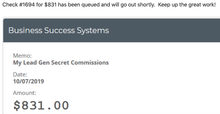 A Check For $831 Has Been Sent From My Lead Gen Secret getusleads.shp.so/a/OyoKBJ
