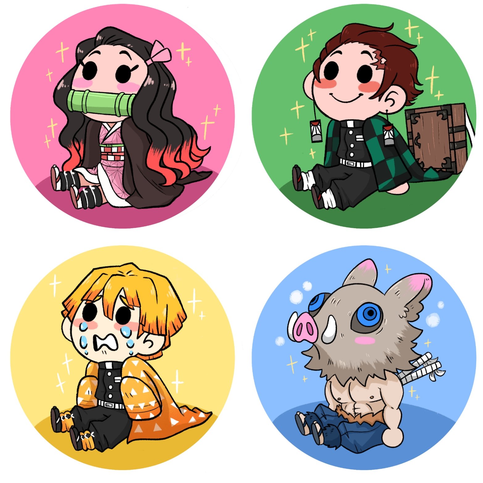 Missdoodlesalot La Comic Con Demon Slayer Buttons For Lacomicon I M So Hyped To Have These Made Demonslayer Demonslayerkimetsunoyaiba Kimetsunoyaiba Kimetsunoyaibafanart Nezuko Tanjiro Inosuke Zenitsu Anime Buttons