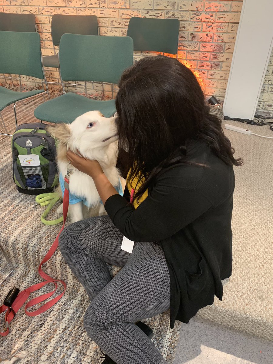 Anyai_OnAir's tweet photo. Check out who dropped in to see us at The Hampton Roads Show today! Everything is better with a dog! Thanks @PeninsulaSPCA ! 

@hrsWAVY @WAVYinterns https://t.co/kxG8vCS6aT