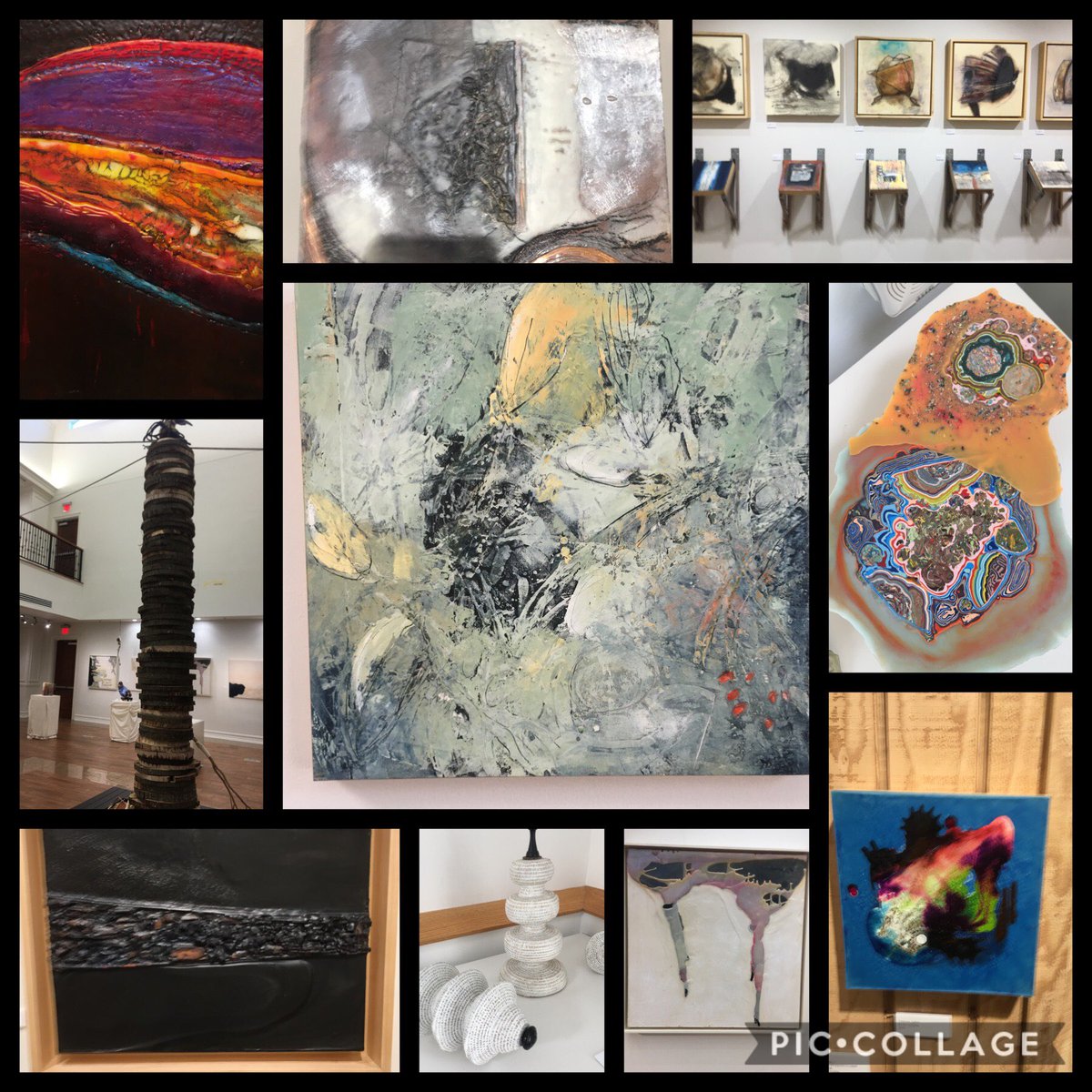 Monmouth University has a great encaustic show going on right now.