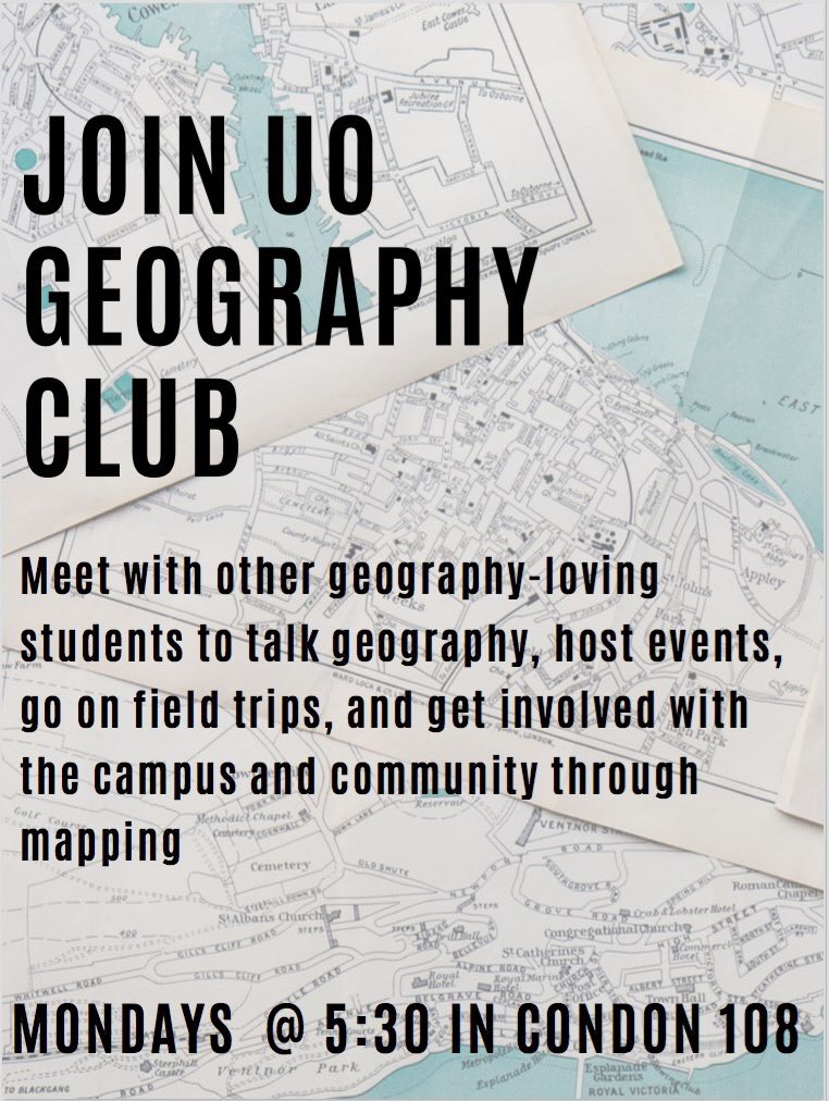 MapByNorthwest's tweet photo. TONIGHT: uo geography club has our very first meeting of the term! @ 5:30 in Condon 108! we are excited to see a whole bunch of new faces as well as the familiar crew of #geography #lovers we've come to know and love,, everyone and anyone is welcome !!! https://t.co/mz5UIwHpiF