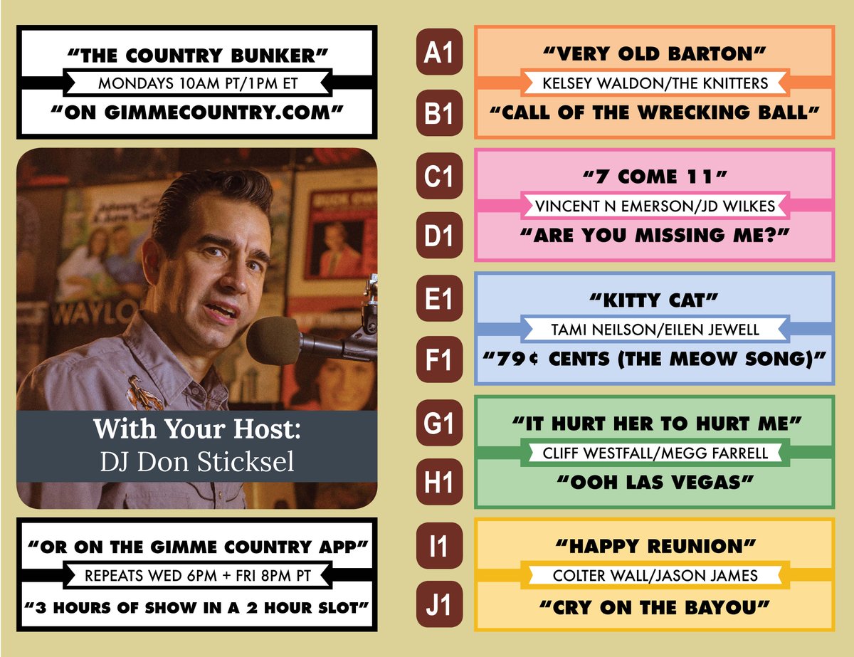 CountryBunkerGC's tweet photo. HEy! I forgot to post on time, but the @CountryBunkerGC show is on @GimmeCountry until noon PT/2pm CT. https://t.co/eHWmMSqQ9Z Tune in and say hey in the chat! https://t.co/Vl1rPNeRPG