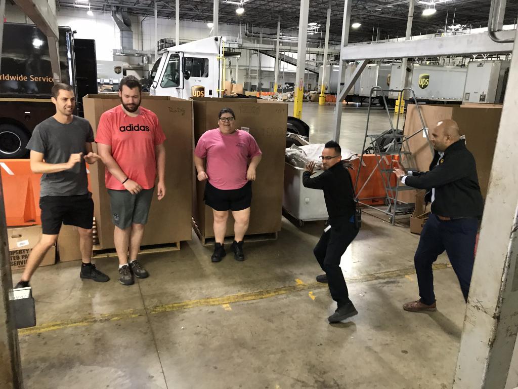 day_lions's tweet photo. #LionsRoar #SafetyFirst #HydrationIsLife #UPSService #DynamicStretching #DaySortShenanigans @Asanka11262573 and Sal doing push away with new hires. Lets get the day started off right. https://t.co/w4BQefDrTe