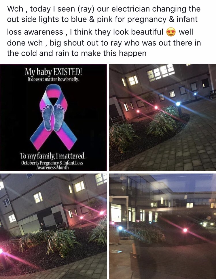 Well Done WCH! 
It’s the little things like this that gets people talking and will help raise awareness for Pregnancy and Infant loss 💙💗