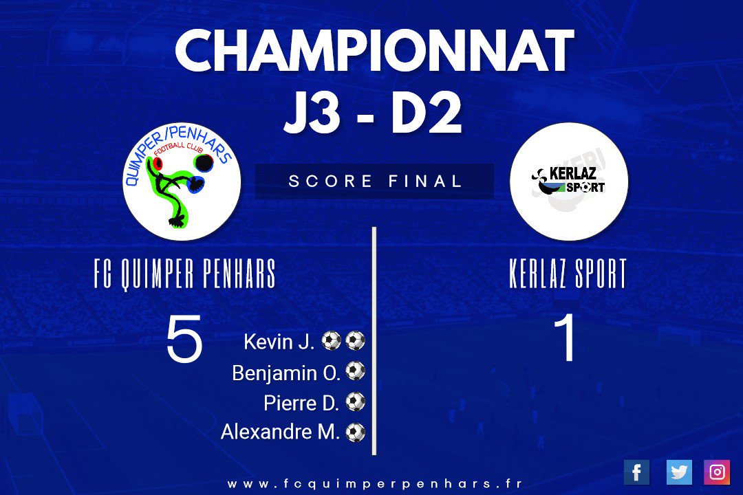 QPenhars's tweet photo. Victoire de la A face à Kerlaz Sport 💪🔥
Victoire pour la B face à Esp Clohars Fouesnant 2 ⚽️
Allez Penhars !
#fcqp https://t.co/1aQEepTiL4