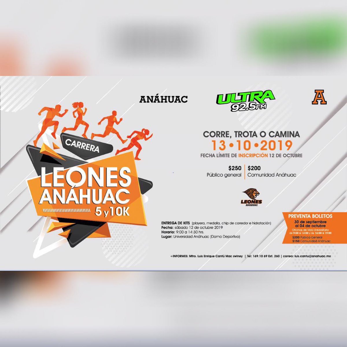 UltraRadioPue's tweet photo. ¡Gana cortesía SENCILLA para carrera Anahuac!
Sólo responde a este tweet con tu nombre completo y usa #GanoConUltra.
El tweet 7 será el ganador de la cortesía SENCILLA.
*Solo aplica un comentario por usuario.
#efectoultra #carreraAnahuac #gana #radio #cortesía https://t.co/GLj0KdkvG9