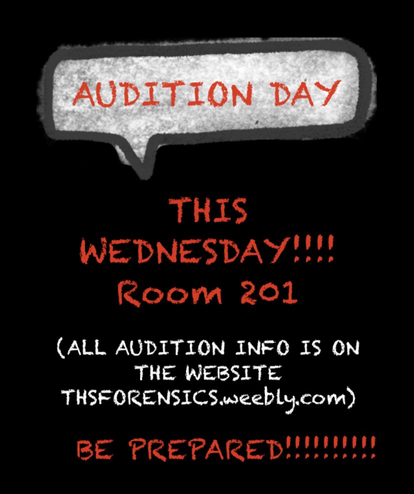 See you this Wednesday, be prepared!