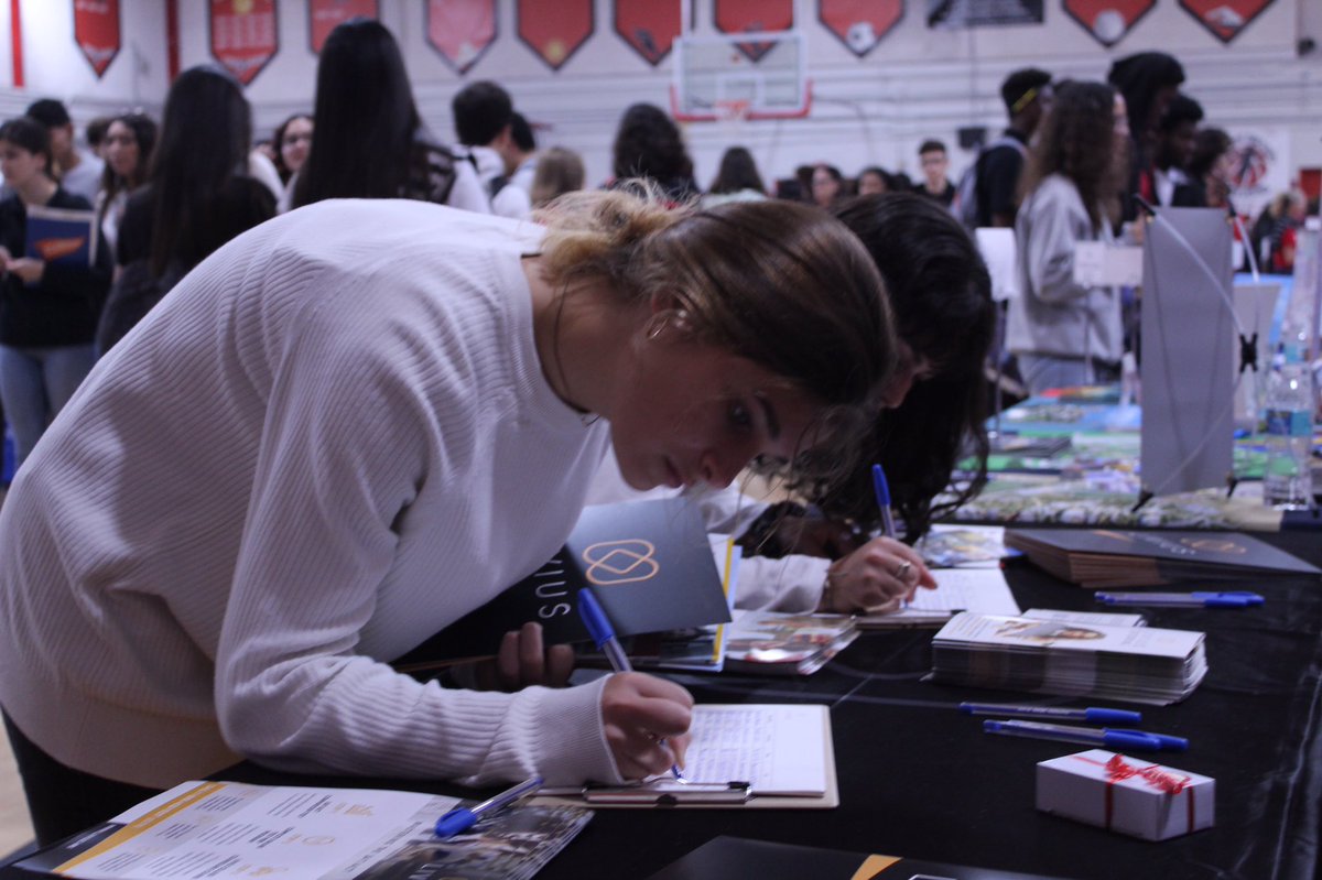 thecavaleon's tweet photo. College Fair was held in the gym today. Thank you to @GablesCAPOffice and to all the schools that came! https://t.co/Bp34qAaEcX