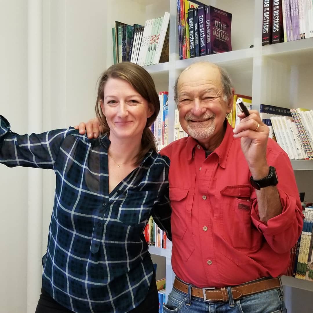 HollyMMcGhee's tweet photo. just another ultra boring day with #edkoren who draws those scratchy cartoons in #thenewyorker π€£π€£how I love himππhe even touched the golden pig of abundanceππ https://t.co/V3UirrHjQE
