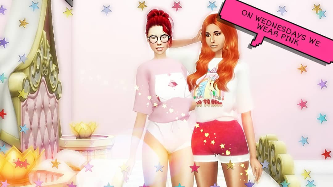 LittleMermaid_K's tweet photo. On wednesdays Nhoa and me, wear pink. I ♡ U .
.
#madafakasimssquad
#simstagram #sims #sims4cc #ts4 #thesims #femalegamers #sims4edit #instasim #simslover #simscas https://t.co/YLJCtzIRP4