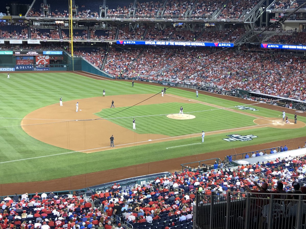 bah1234's tweet photo. Let’s go Nats! Awesome to be back in DC at #Nats park for the #NLDS! #MondayMotivation https://t.co/9F3wWNyuOy