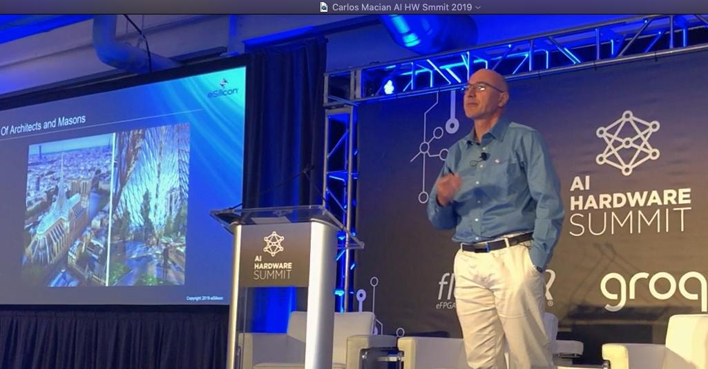 esiliconCorp's tweet image. New Video from the #AIHardwareSummit: 
Counterintuitive Intelligence: Doing More to Cost Less, a TCO Story; presented by Carlos Macian, eSilicon  bit.ly/30RCVmI  #MLhardware #AIchip #AIhardware
