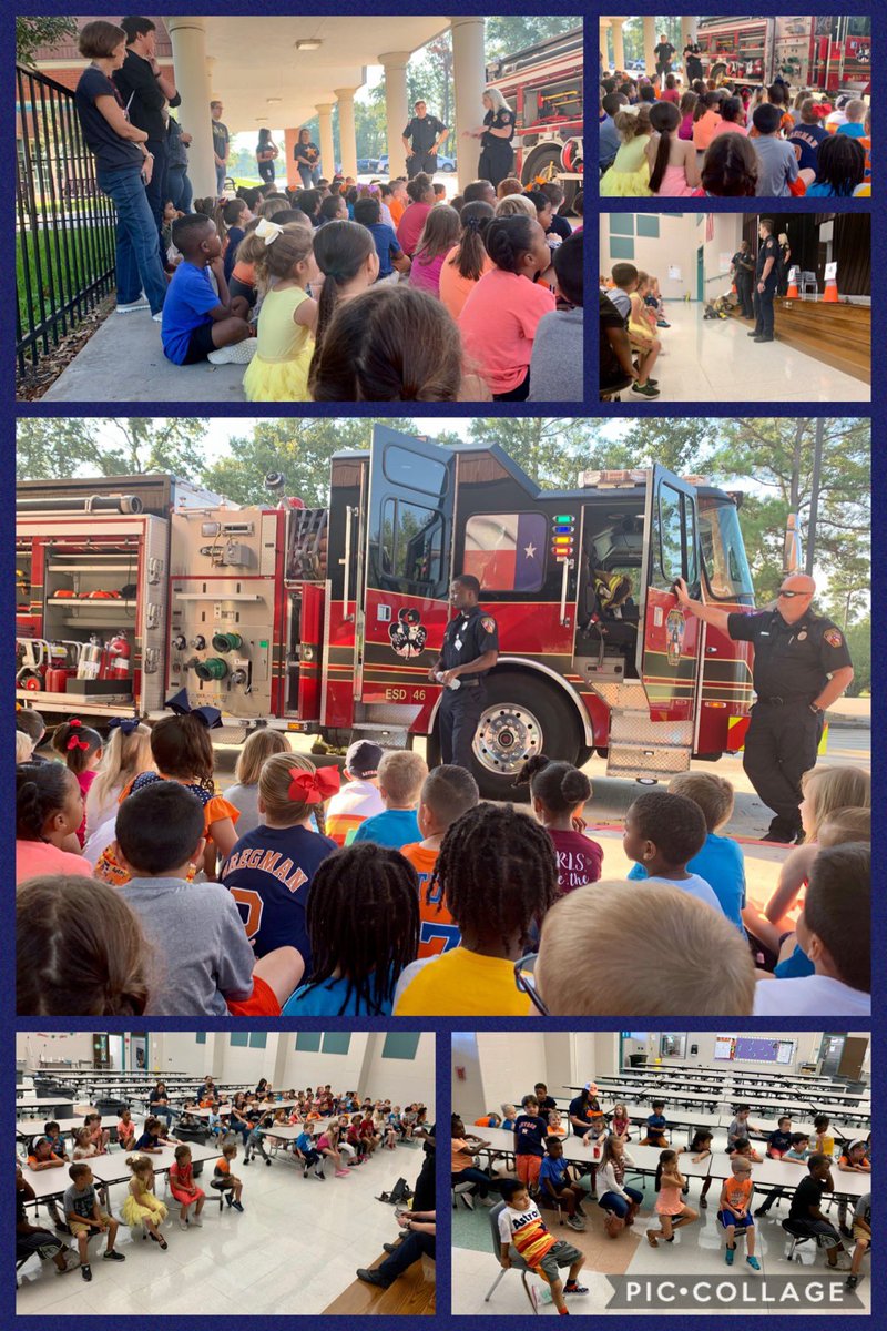 MillerGlass's tweet photo. A visit from our fire department #mbebears2020 #bethelight #mbeisfamily @HumbleISD_MBE https://t.co/pMWB3Yad7a