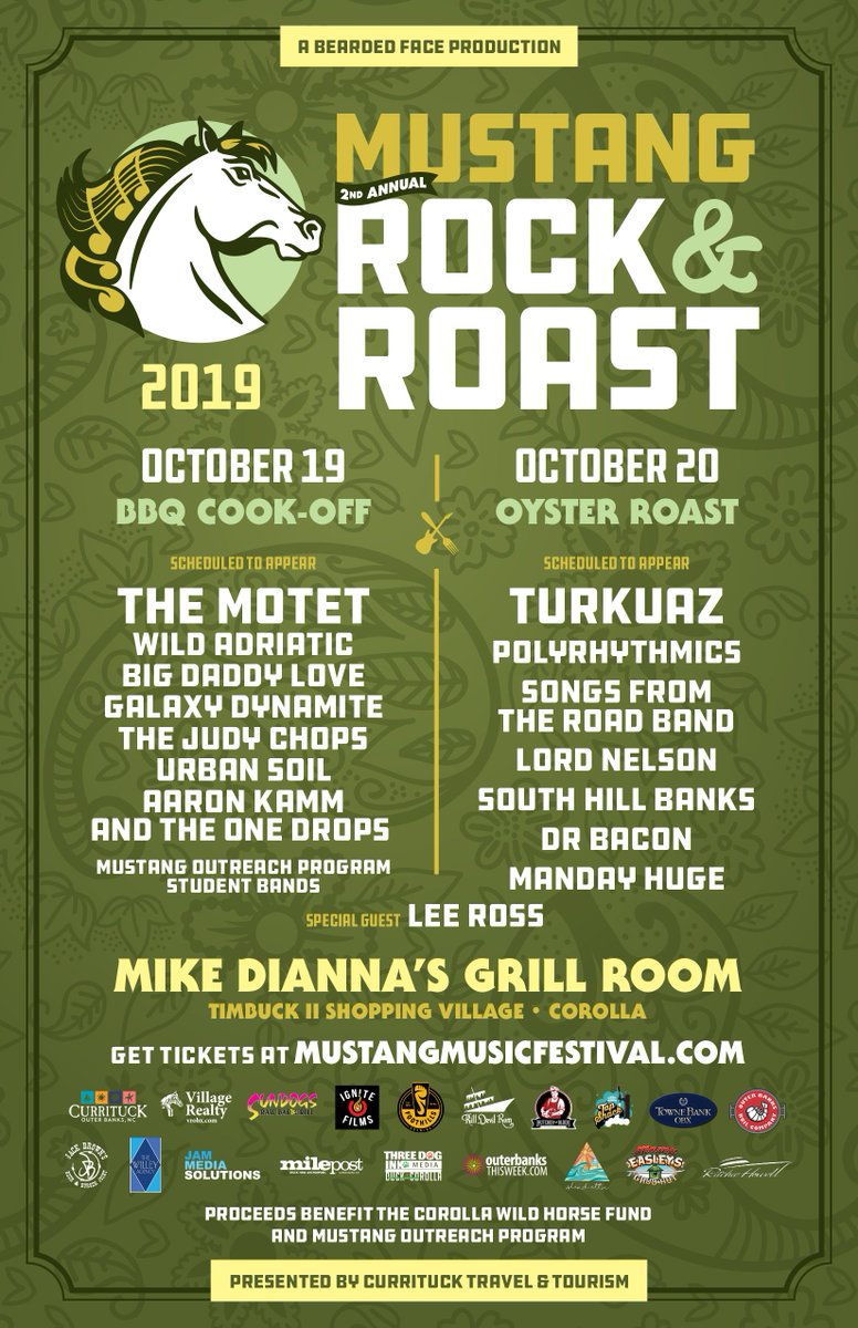Mustang Rock &amp; Roast is less than 2 weeks away! #obx #outerbanks #musicfestival #nc #foodfestival