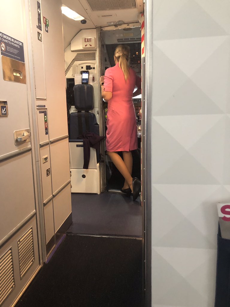 MicheleBeagle's tweet image. Attention @delta I have been on flight 1009 since 2:30 on weather delay.... sitting in seat 1c all I have observed or heard  from Jacklyn the flight attendant is a lot of flirting with the pilots! #notprofessional