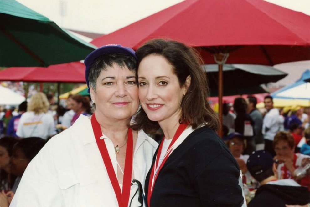 ucancerfront's tweet photo. Barbara Bradfield (pictured at left, with UCF Co-Founder, Lilly) participated in the clinical trials for anti-breast cancer drug #Herceptin led by UCF Co-Founder, Dr. Dennis Slamon. Herceptin has since treated 3.5 million+ #breastcancer patients. #breastcancerawareness https://t.co/6xIBHIkQRD