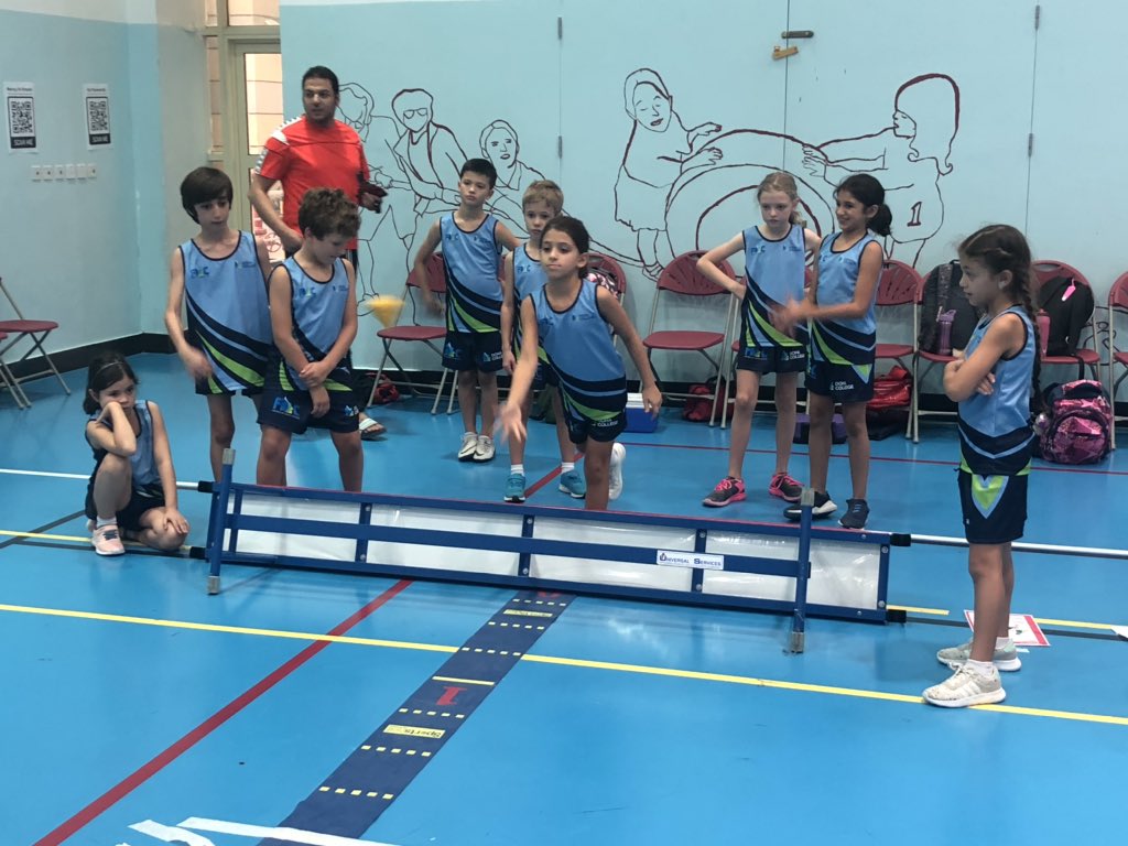 DCPEPrimary's tweet photo. Delighted for the Year 4 West Bay Athletics Team taking a proud Silver medal today, finishing closely behind @AKIS Thanks to ACS for hosting today! Many congratulations to our super athletes! @DohaCollege https://t.co/iV9meYIpfw