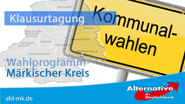 Im November wird unser Kommunalwahlprogramm erarbeitet. #AfD
