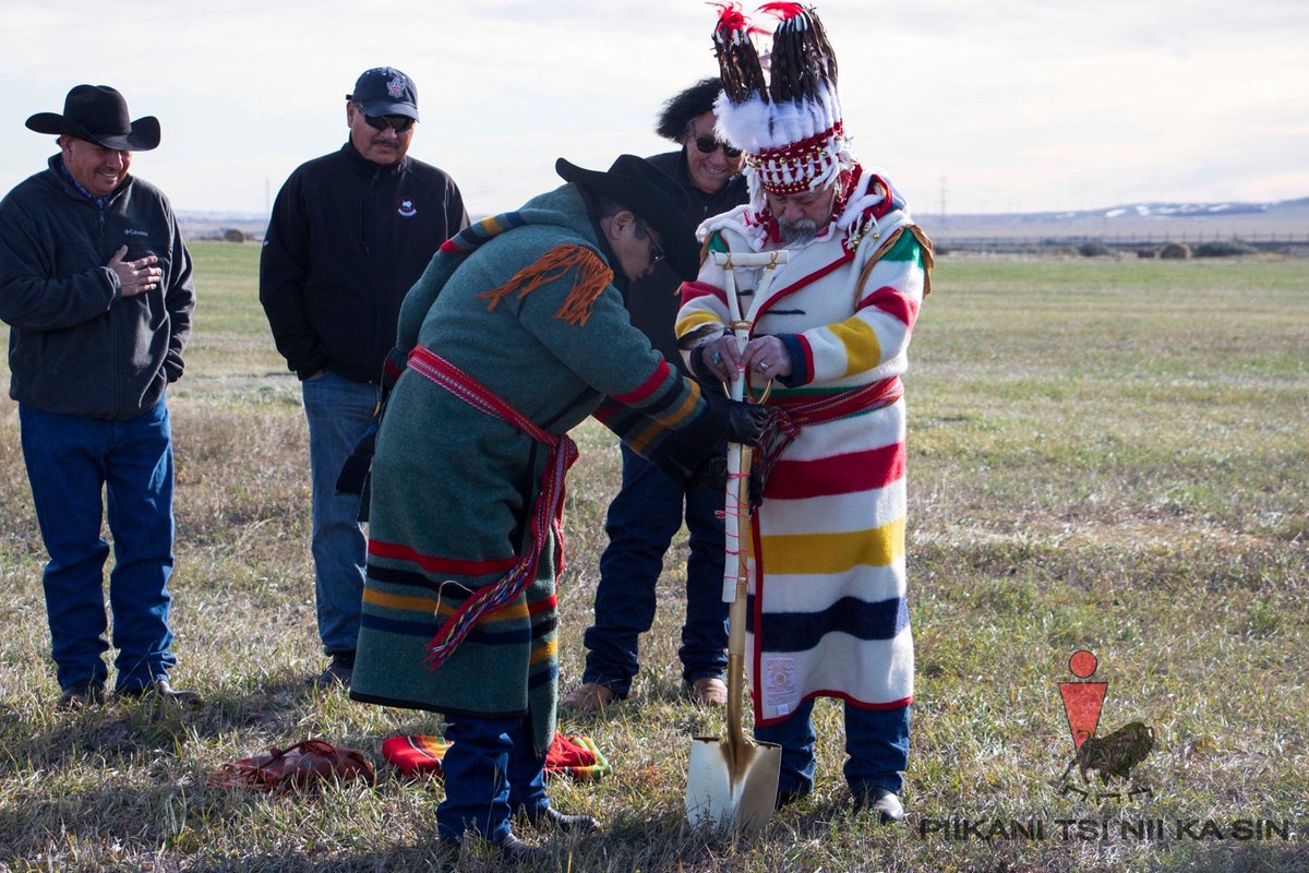 PiikaniNews's tweet photo. Piikani Nation held a sod turning ceremony this morning for the new Piikani Travel Centre expected to be complete next summer. https://t.co/wRhUhLhRvT