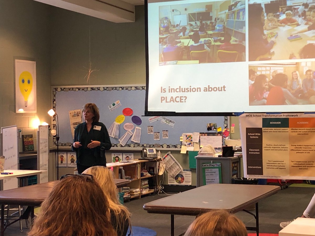 Carol Quirk in D67 to talk with staff about inclusive education! #sheridanshines #findingjoy67