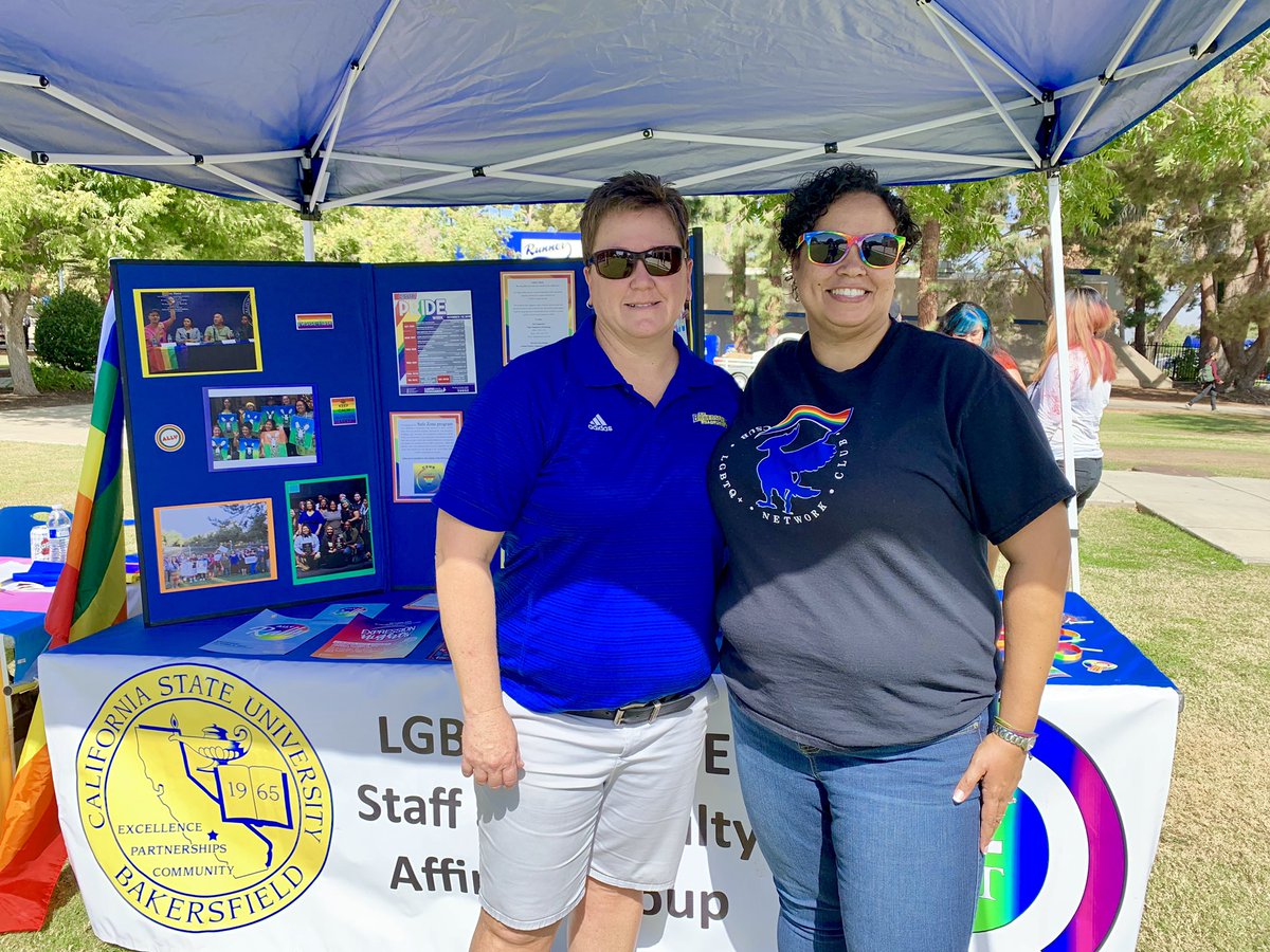 CSUBakersfield's tweet photo. #CSUBPride19 Resource Fair has started! Be sure to stop by- here until 2 p.m. at the Student Union Patio! #RunnerPride 💙💛 #pride2019 https://t.co/jhmORo1AWL