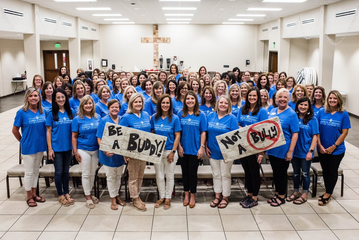 JAofTupelo's tweet photo. Junior Auxiliary of Tupelo recognizes October 7th as World Day of Bullying Prevention. We wear blue to stand up, stand strong, and stand together against bullying, #NAJAstandsup
#BlueUp 
#JAofTupelo https://t.co/QyVivqwJ9u