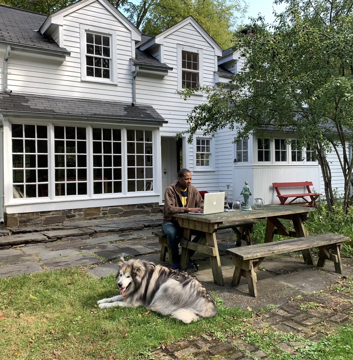 TheFourFreedoms's tweet photo. During last week’s mini-retreat in upstate New York I was able to finish the @TheFourFreedoms libretto for @MDOperaStudio (with a little “help” 🐕). Now onward to composing! #FourFreedomsOpera #JosephCPhillipsJr @Numinousmusic #MarylandOperaStudio Premiere 2.14.20 @TerpsMusic https://t.co/d876V6XIzP