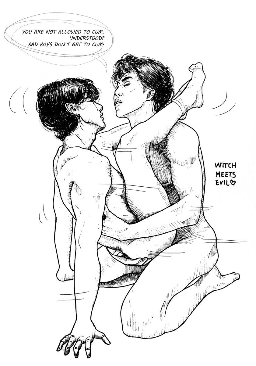 #kinktober day 7: orgasm denialthis is what happens when nam finds kookie touching himself without permission  it's going to be a long night.... #nsfw
