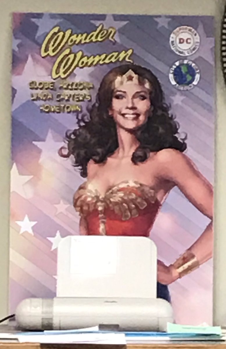 APS_Rich's tweet photo. As seen at Globe City Hall:
Wonder Woman
Globe, Arizona
@RealLyndaCarter’s 
Hometown https://t.co/tJVSRsBGcm