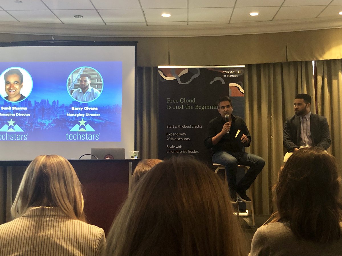 Techstars's tweet photo. Today Sunil Sharma, our MD of #TSToronto and Barry Givens, our MD of #TSImpact are hosting the panel “Where Minorities are the Majority: A Tale of Two Tech Cities” at @AscentConfNYC. https://t.co/HLtUHUomJn