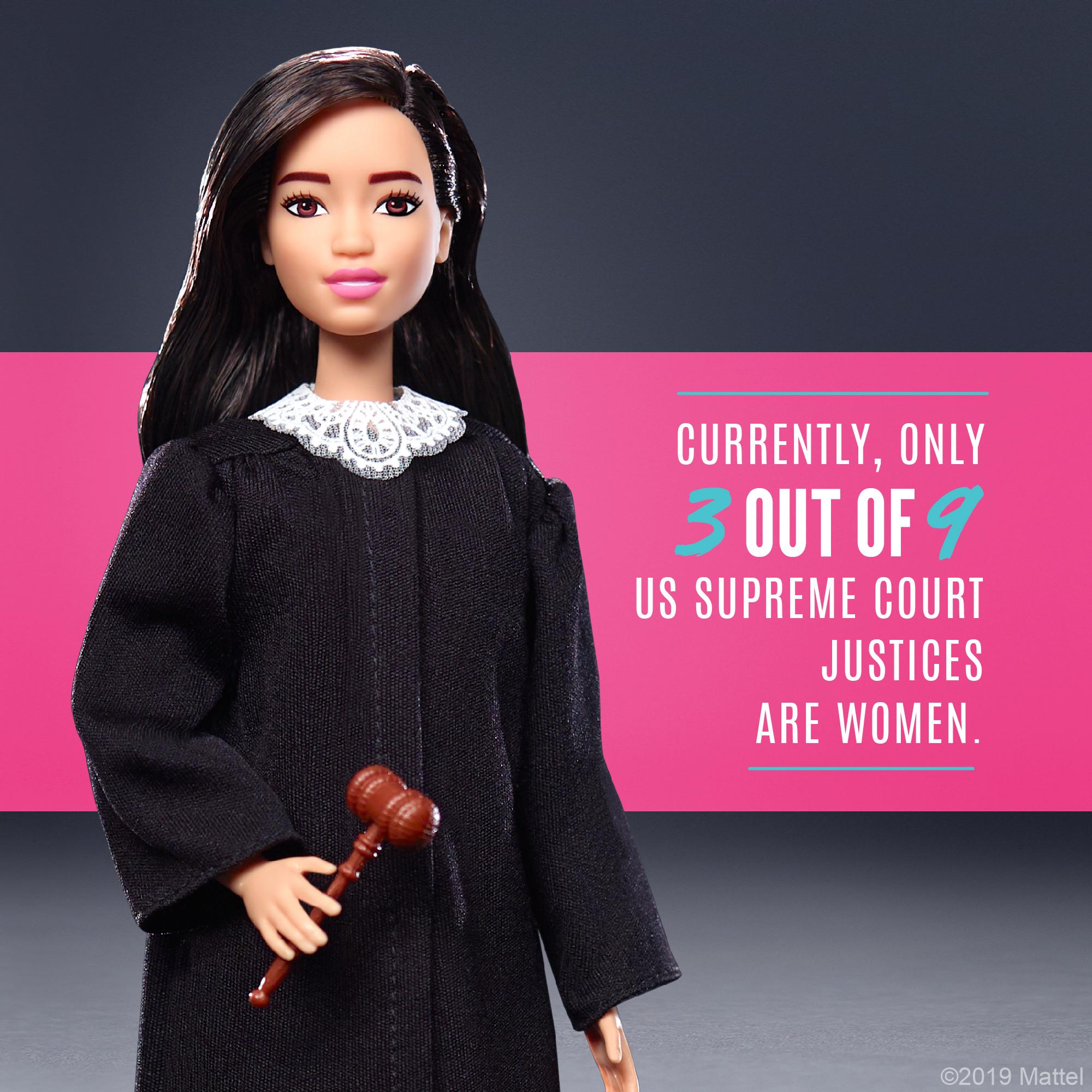African American Barbie Judge Lawyer Doll Wearing Black Robe with Gavel and  Block 2019 Career of the Year 2  Barbie dolls Barbie New barbie dolls