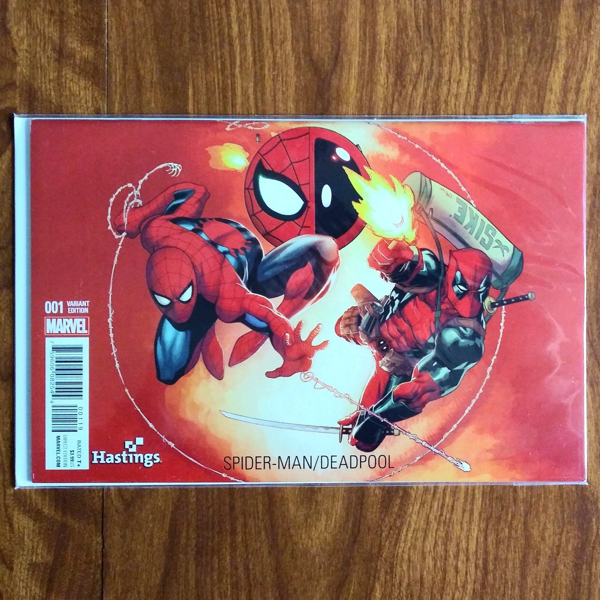 nexrecro's tweet photo. Just in time for #MarvelMonday with this Hastings variant #Spiderman &amp; #Deadpool #1 by @Marvel. #Comics #Comicbooks #Marvel https://t.co/q7Cq7nOvVZ
