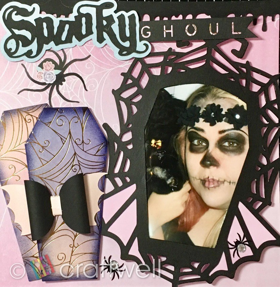 Craftwell's tweet photo. Monday crafting inspiration with @Her0wnFairytale who created this halloween theme scrapbook page layout. Check out https://t.co/cpPMNPoBmC for the tutorial.
#craftwell #blog #designteam #snapmachine #ebrush #spookyghoul #halloweentheme #scrapbookpage #dies #spider #october https://t.co/TnrYLRlLga