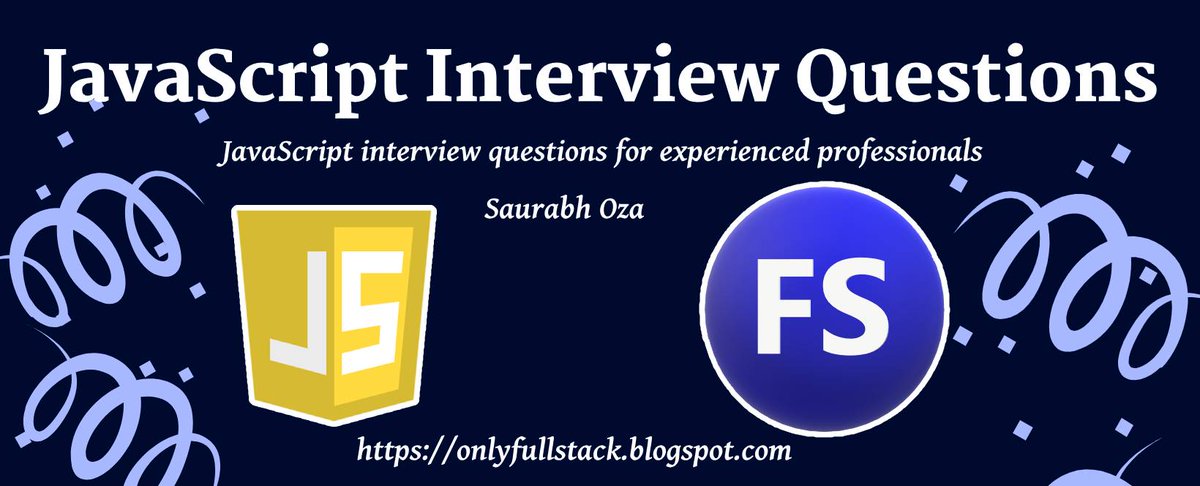 onlyfullstack's tweet image. JavaScript Interview Questions -
onlyfullstack.blogspot.com/2019/09/javasc…
#onlyfullstack
#angular8
#angularinterviewquestions
#interviewQuestions