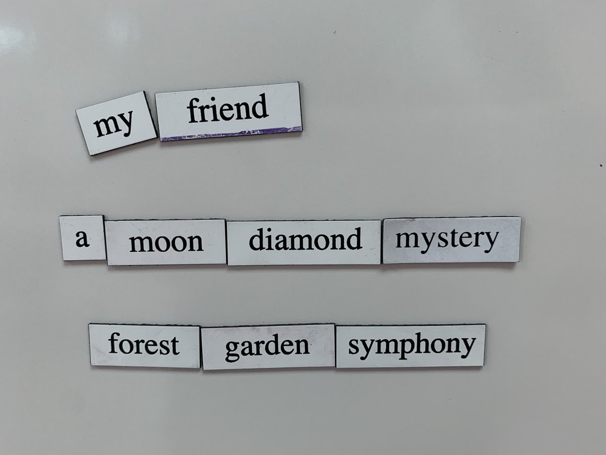 Magnetic words on my wall have a way of finding the poets... #lionnation <a href="/DASD_LMS/">Lionville Middle School</a>