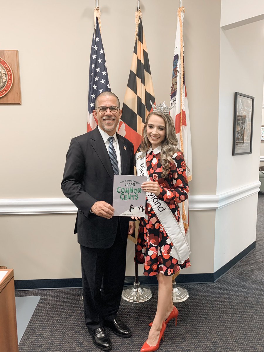 Thank you, @RepAnthonyBrown for taking time to discuss my #socialimpact initiative, #commoncents, and extending your kind words, encouragement, and advice! It was a pleasure to meet you, and share about the mission and vision of the <a href="/MissAmerica/">Miss America</a> organization!