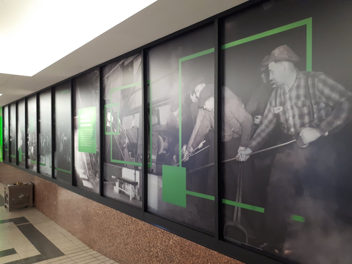 VintageHamilton's tweet photo. TD Canada Trust has updated their "Stelco Tower" branch by paying tribute to Hamilton's steel heritage. #HamOnt https://t.co/WwC1DKaQ97