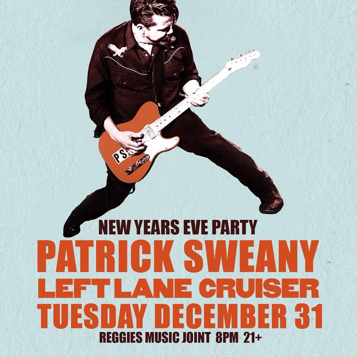 Stoked to be opening up for @patricksweanyofficial New Year's Eve <a href="/reggieslive/">Reggies</a> in Chicago! Get on down!

#leftlanecruiser #dirtyheavyblues #alivenaturalsoundrecords #patricksweany #reggieslive #newyearseve2019