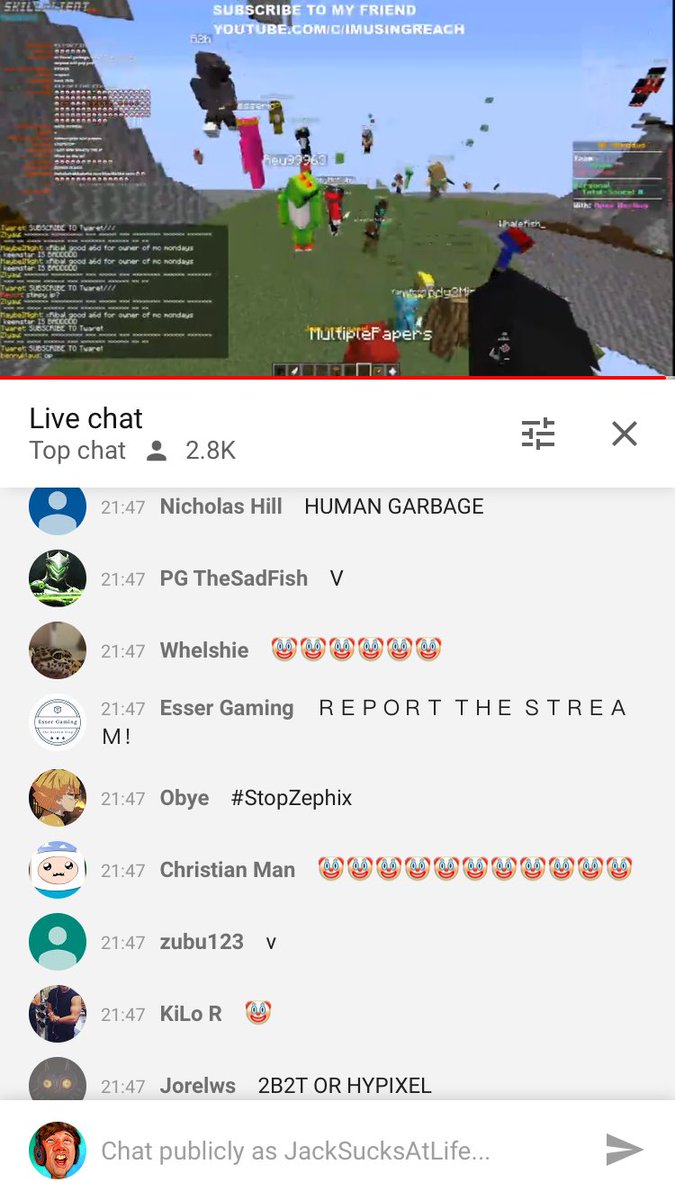 Yo the #MinecraftMonday hacker has 2k viewers so he’ll be able to play next week!