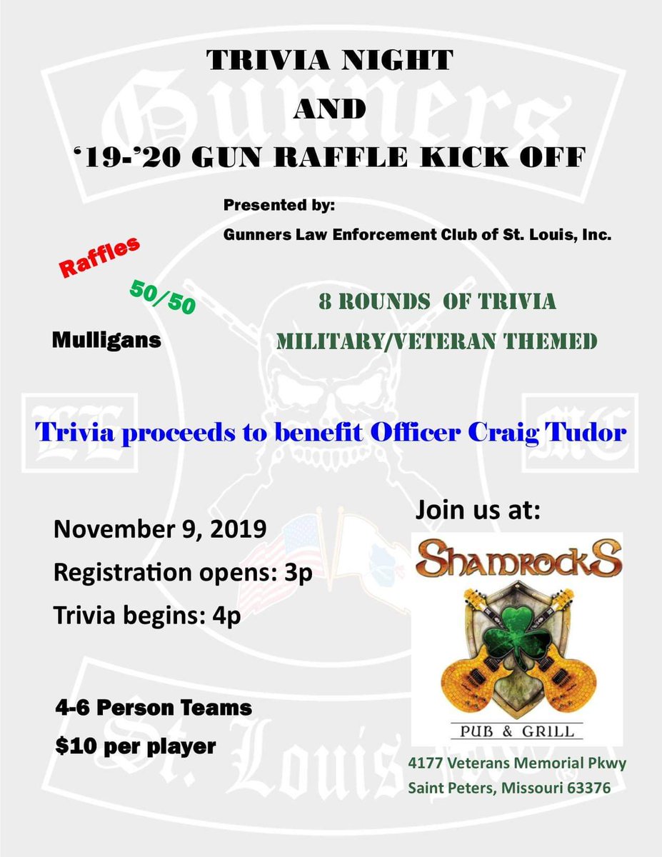 GunnersLEMCStL's tweet photo. Coming soon! Help us support Officer Craig Tudor! https://t.co/n740CEbEzU