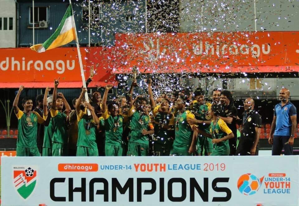 Congratulations Maziya “ Dhiraagu U-14 Youth League 2019 “ Champions #Towardsfuture #Dhiraagu #Dhiraaguyouthleague #FAM #Maziya @Dhiraagu @MaziyaSr @MaldivesFA