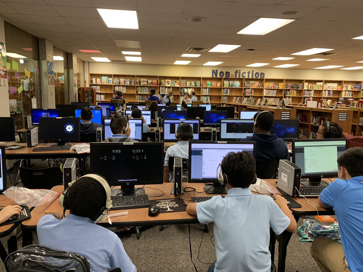 1st day on <a href="/khanacademy/">Khan Academy</a> with my students.
Trying to Level up in 6th grade Math class!! #strengtheningourskills <a href="/edwhiteneisd/">Ed White MS</a> #edwhitestory